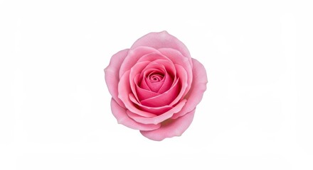 Photo Pink Rose Bloom On White Background