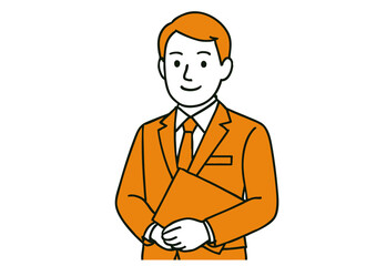 笑顔の男性ビジネスマンスタッフ