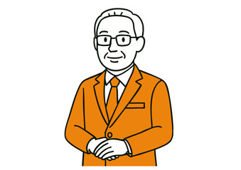 笑顔の男性シニアビジネスマンスタッフ
