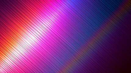 Vibrant diagonal abstract background with multicolored gradient stripes in pink, purple, and blue hues, creating a modern futuristic texture ideal for digital design, tech themes, or artistic visuals.