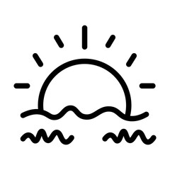sunset line icon