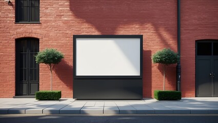 Modern Business Background Blank Street Sign Mockup Template for Technology Trends