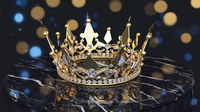 golden crown of thorns on black background. 