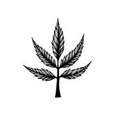 Detailed botanical illustration of a stylized leaf with intricate patterns