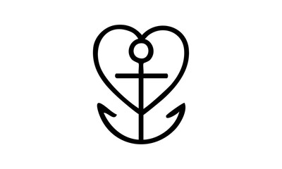 Faith Symbol Isolated Line Art Design