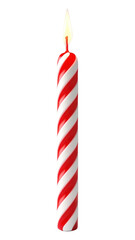 PNG Birthday candle striped bright white.