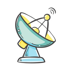 satellite dish icon, satellite dish vector illustration-simple illustration of satellite dish, perfect for satellite dish logos and icons