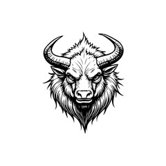 Illustrative portrayal of a formidable bull with intricate details and textures