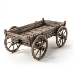 Fototapeta premium Antique wooden wagon, simple design