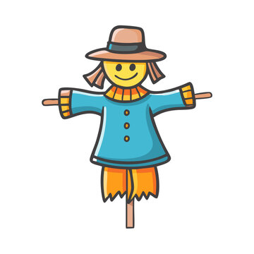 recommend clip art: scarecrow icon, scarecrow vector illustration-simple illustration of scarecrow, perfect for scarecrow logos and icons