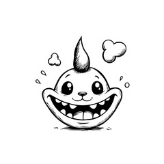 Whimsical Character Portrait: A Stylized Expression of Joy and Playfulness Art