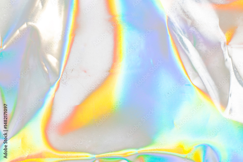 Aufkleber gradient plastic surface texture. holographic light background