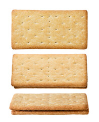 Set of sandwich crackers close-up on a white background. Isolated