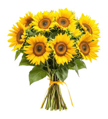 Obraz premium PNG Bouquet of sunflowers bouquet arrangement beautiful.