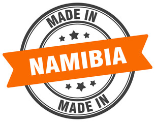 Fototapeta premium Made in Namibia round sign. Made in Namibia stamp.