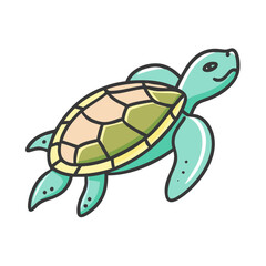 sea turtle icon, sea turtle vector illustration-simple illustration of sea turtle, perfect for sea turtle logos and icons