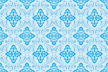 Ethnic abstract,combining tribal, indigenous and Mexican embroidery with Aztec geometric motifs, ikat fabric artwork with seamless patterns.