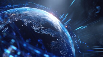 Obraz premium Exploring the Digital Landscape: Secure Your Data with Cybersecurity Strategies and Encryption Techniques