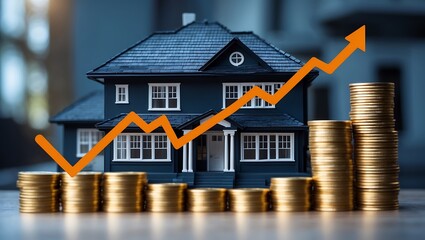 Real Estate Market Trends Business Template Background Mockup for Growth and Investment