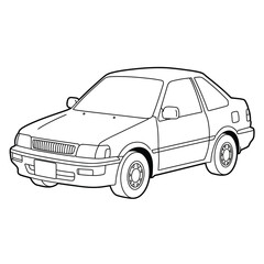 Cute Cartoon Car Illustration