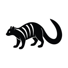 Fanaloka Prowling Striped Vector Illustration