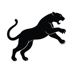 Jaguar Leaping Claws Out Vector Art