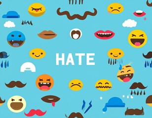 Naklejka premium Hate