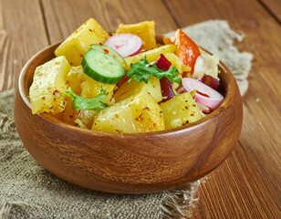 vegetable salad with feta cheese and olives