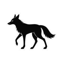 Maned Wolf Trotting Vector Illustration