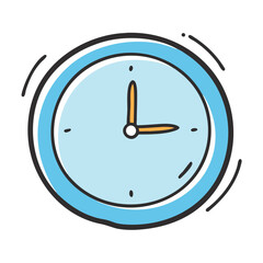 simple clock icon, simple clock vector illustration-simple illustration of simple clock, perfect for simple clock logos and icons
