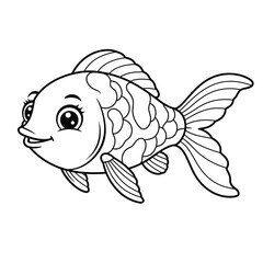 Cute Cartoon Fish Illustration