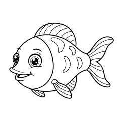 Cute Cartoon Fish Illustration