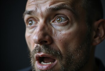 Dynamic shocked man illustration