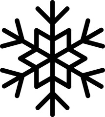 Bold, minimalist snowflake icon. Perfect for winter themes, weather apps, holiday designs, or coldrelated projects.  Clean lines ensure versatility across various styles. Download now