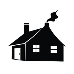 Minimalist House Chimney Vector Icon