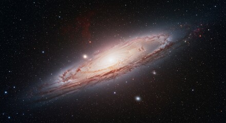 Spiral Galaxy in Deep Space Photo