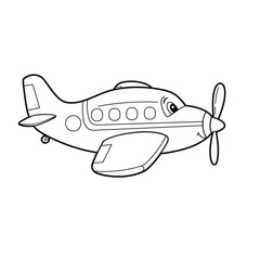 Cartoon Airplane Illustration