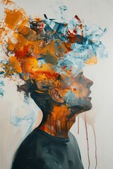 Santé mental, mal être psychologique et bien être, illustration symbolique sur le thème de la dépression 