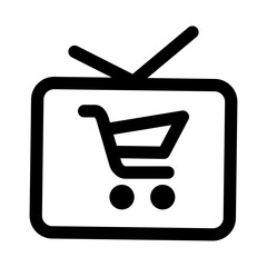 Advertising on tv icon