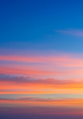 Obraz premium Sunset Sky Photo with Colorful Clouds Background