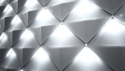 Obraz premium LED wall panel with a diamond LED pattern in 3D, creating a striking and sophisticated digital display.