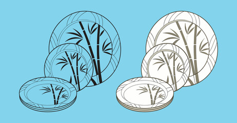 Eco-Friendly Bamboo Plates Set – Sustainable, Reusable Dinnerware for Home & Outdoor Dining, bamboo plates, eco friendly plates, reusable bamboo plates, bamboo dinnerware, sustainable plates, bamboo..