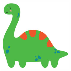 Cute cartoon dino design flat illustration