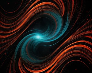Abstract background with swirling liquid paint and vibrant colors.