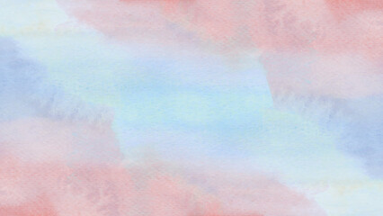 Fototapeta premium Soft pastel watercolor background with gentle blue and pink hues, ideal for invitations, digital art, or calming design themes.