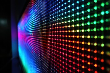 3D Smart LED Panel with an RGB spectrum effect, smoothly transitioning colors in waves.