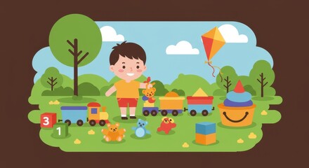 Child's Playtime: A Sunny Day in the Park