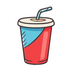 soda cup icon, soda cup vector illustration-simple illustration of soda cup, perfect for soda cup logos and icons