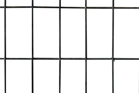 rusted metal grid isolated