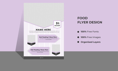 Corporate Business Modern A4 Flyers, with creative editable geometric vector design templates, Informative modern layouts for promotional purposes.